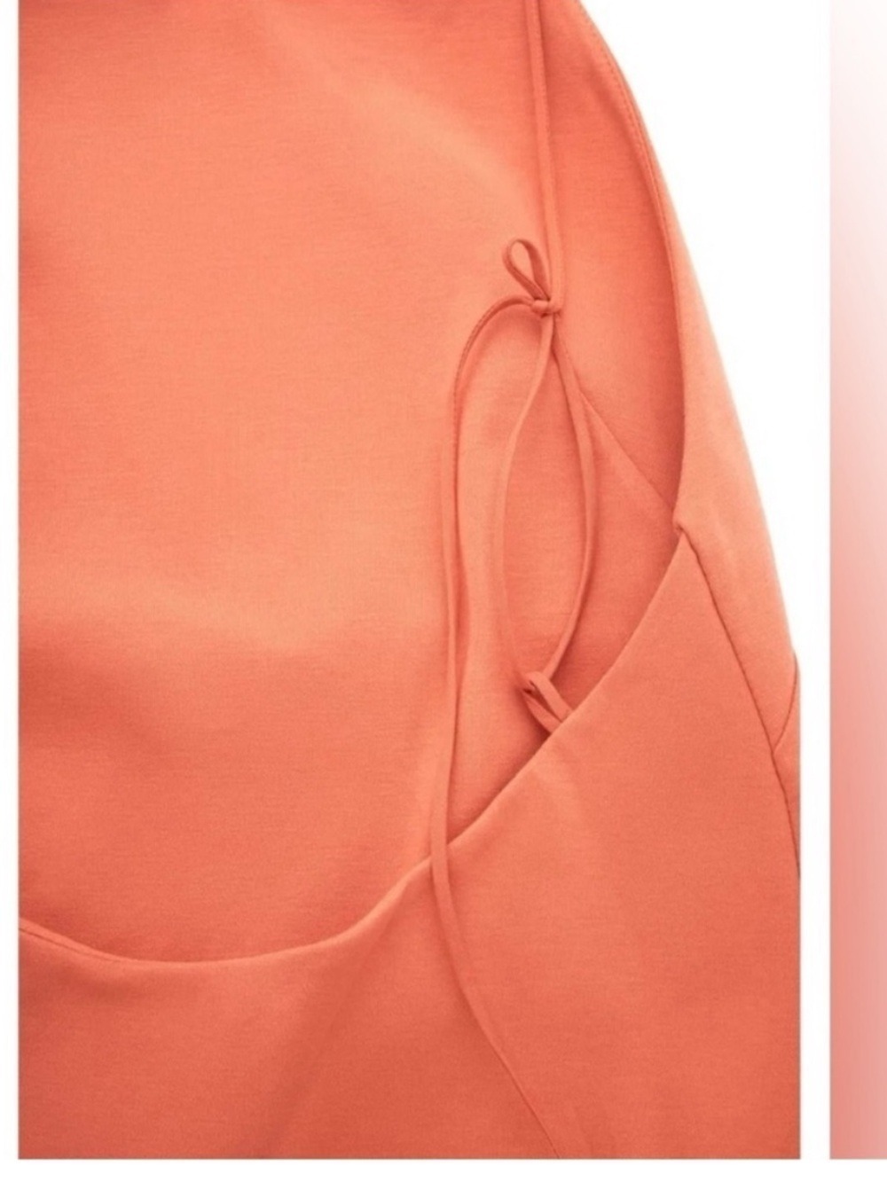 COS Open Back Midi Dress Orange Strappy Relaxed Fit Sleeveless Size Medium - Picture 8 of 16